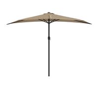Parasol De Balcon Avec Mât En Aluminium Taupe 300 X 150 Cm Demi Helloshop26 02_0008307 Multicolore
