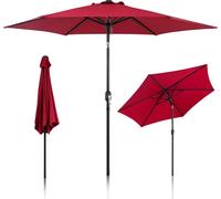 Parasol Hengda 2,7 m rouge Parasol de balcon, parasol à pied déporté, parasol de jardin, parasol de marché, parasol de terrasse avec housse de protection Protection solaire UV30+