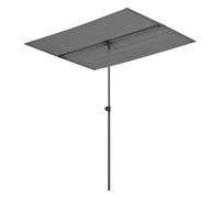Parasol Inclinable À 360° Rectangulaire 180 X 130 Cm Gris Helloshop26 03_0008046 Multicolore