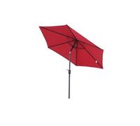 Outsunny Parasol droit parasol inclinable de jardin balcon terrasse manivelle toile polyester impermšŠabilisšŠe haute densitšŠ 180 g/m? ?2,6 x 2,35H m aluminium rouge vineux