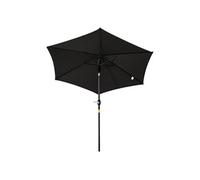 Parasol droit - Outsunny - inclinable - manivelle - toile polyester haute densité 180 g/m² - Ø 2,6 x 2,35 m - aluminium - noir