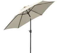Outsunny Parasol droit parasol inclinable de jardin balcon terrasse manivelle toile polyester impermšŠabilisšŠe haute densitšŠ 180 g/m? ?2,6 x 2,35H m aluminium crššme
