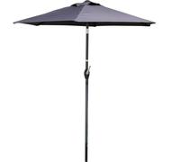 Parasol inclinable gris anthracite Ø200 cm – Mât acier Ø34 mm – Toile polyester 160g/m² déperlante