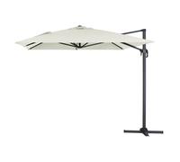 Parasol jardin déporté alu ""Sun 4"" 3 x 4 m - Ecru
