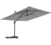 Parasol jardin déporté en aluminium "Sky 4" - 3 x 4 m - Gris
