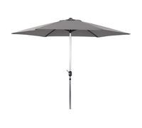 Parasol jardin droit Alu ""Sol"" - Rond - Ø 3m - Gris