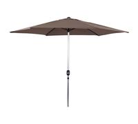 Habitat et Jardin – Parasol de jardin droit « Sol » – Alu – Rond Ø 3 m – Taupe
