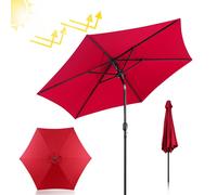 Parasol Jopassy 2,7 m rouge Parasol de balcon, parasol à pied déporté, parasol de jardin, parasol de marché, parasol de terrasse avec housse de protection Protection solaire UV30+