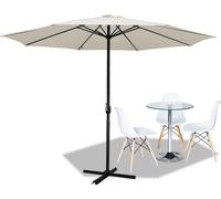 Parasol Jopassy 3,5 m beige Parasol de balcon, parasol à pied déporté, parasol de jardin, parasol de marché, parasol de terrasse avec housse de protection Protection solaire UV30+