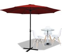Parasol Jopassy 3,5 m rouge Parasol de balcon, parasol suspendu, parasol de jardin, parasol de marché, parasol de terrasse avec housse de protection Protection solaire UV30+