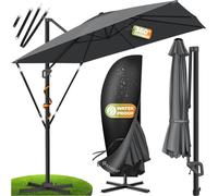 Parasol KESSER® de jardin, modèle SUN XL, 300x300 cm, pivotant et inclinable à 360°, avec housse de protection