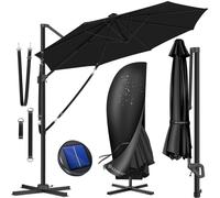 Parasol KESSER® pour pergola, modèle SUN, diamètre 330 cm, réglable en 7 positions, rotation à 360°, avec housse de protection