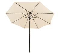 Parasol LED pivotant, diamètre 2,7 mètres, couleur crème