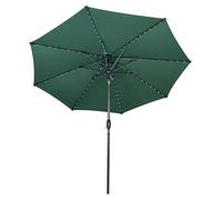 Parasol LED pivotant, diamètre 2,7 mètres, couleur verte