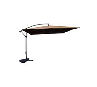 Parasol marron déporté carré 3 x 3 m SOLENZARA