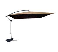 Parasol marron déporté carré 3 x 3 m SOLENZARA