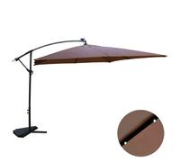 Solenzara parasol marron droit carré 3 x 3 m led