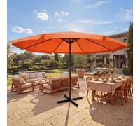 Parasol Meran Pro, parasol de marché gastronomique avec volant Ø 5m polyester/aluminium 28kg ~ terracotta sans support