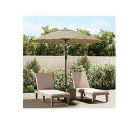 vidaXL Parasol avec mât en aluminium 270 cm Taupe