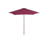 Parasol met houten paal 270 cm bordeauxrood44517