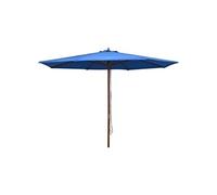 vidaXL Parasol avec mât en bois 350 cm bleu