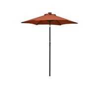 vidaXL Parasol met LED-verlichting 200x211 cm aluminium terracotta313562 Terracotta G
