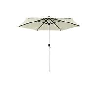 Parasol met LED-verlichting en aluminium paal 270 cm zandwit47353