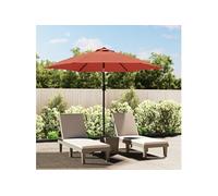 Parasol met metalen paal 300 cm terracottakleurig313753