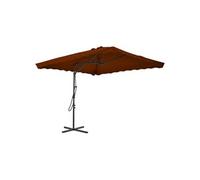 vidaXL Parasol avec mât en acier 250x250x230 cm Terracota