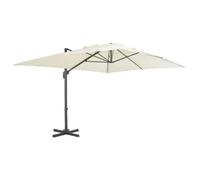 Parasol Meuble De Jardin En Porte-À-Faux Avec Mât En Aluminium 400 X 300 Cm Sable Helloshop26 02_0008618 Multicolore