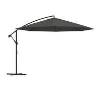Parasol Meuble De Jardin En Porte-À-Faux Avec Poteau Aluminium 350 Cm Anthracite Helloshop26 02_0008630 Multicolore