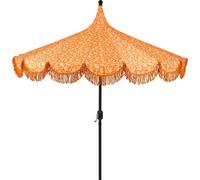MICA Decorations Kelly Parasol avec Sac de Transport - Protection Solaire 238 x Ø235 cm - Parasol Plage Jardin ou Balcon - Polyester, Acier - Orange