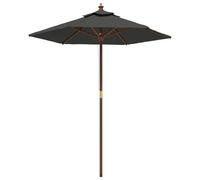 Parasol Mobilier De Jardin Avec Mât En Bois 196 X 231 Cm Anthracite Helloshop26 02_0008332 Multicolore