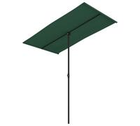 Parasol Mobilier De Jardin D'extérieur Avec Mât En Aluminium 180 X 130 Cm Vert Helloshop26 02_0008216 Multicolore