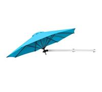 Parasol Mural 250 X 184 Cm Réglable Incliné Avec Évent Design Moderne En Aluminium Bleu Helloshop26 20_0013019 Multicolore