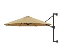 Parasol mural avec mât métallique 300 cm taupe 02_0008688