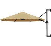 Parasol mural avec mât métallique 300 cm Taupe