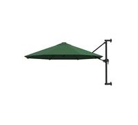 vidaXL Parasol mural avec mât métallique 300 cm Vert