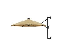 vidaXL Parasol mural de jardin 312525 – Pare-soleil extérieur avec LED