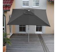 Parasol N 23, Parasol De Jardin, 2x3m, Rectangulaire, Inclinable, Polyester/Alu 4,5kg Anthracite Gris