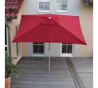 Parasol N23, parasol de jardin, 2x3m rectangulaire inclinable, polyester/alu 4,5kg protection UV 50+ ~ bordeaux
