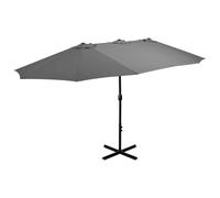 Parasol "Neukyhna" en polyester anthracite. Dimensions (L/L/H) 460x270x246 cm