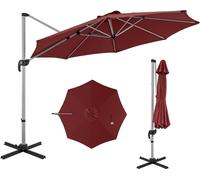 Parasol Parapluie Ø325cm avec manivelle et support Protection UV