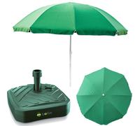 Parasol Parasol de marché 240 cm avec set de base carré Jardin Plage Balcon
