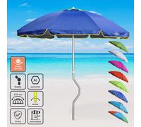 Parasol/parasol de plage Girafacile aluminium protection uv 220 cm Pêche Eolo - Bleu