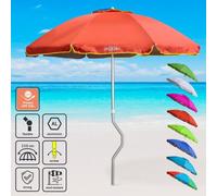 Parasol/parasol de plage Girafacile aluminium protection uv 220 cm Pêche Eolo - Orange