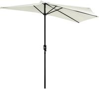 Parasol - Parasol demi-cercle - Avec manivelle - 269×138×236 cm - Ivoire