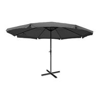 Parasol Pour Jardin Terrasse Ø 5m Polyester Alu 28kg Anthracite Sans Pieds De Parasol 04_0003869 Multicolore