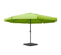 Parasol Pro Jardin Extérieur Terrasse Avec Volant Ø 5m Polyester / Alu 28 Kg Vert Avec Support 04_0003859 Multicolore