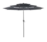 Parasol - PROLOISIRS - Droit Aluminium - Inclinable - 300 cm - Manivelle